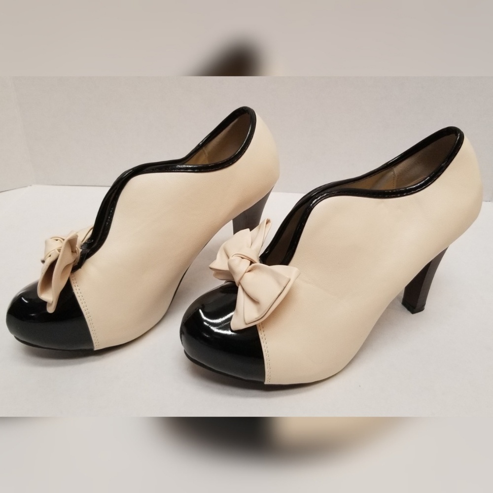 Two-Toned Booties 1940's Inspired